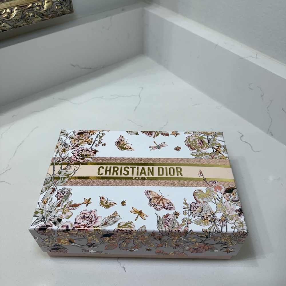 Christian Dior Empty Floral Gift Box With Tissue
